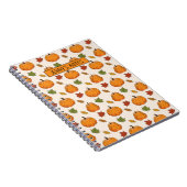 カボチャとカラフル紅葉パターン&文字 ノートブック (右側)