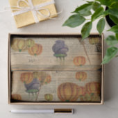 カボチャとカルドロンのヴィンテージページの切り離し 薄葉紙 (ギフト)