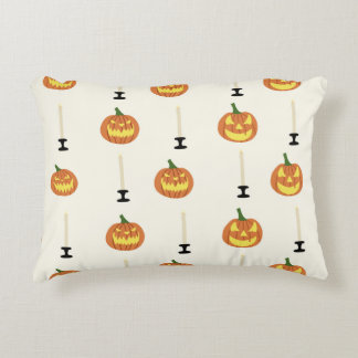 カボチャとキャンドルのハロウィーンシームレスパターン アクセントクッション