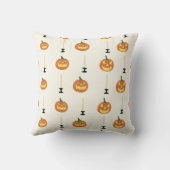カボチャとキャンドルのハロウィーンシームレスパターン クッション (裏面)