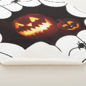 カボチャとクモのハロウィンパターン シェルパブランケット (3/4)