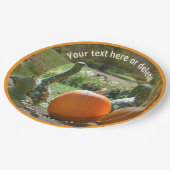 カボチャとグルドパーソナライズされたパーティー ペーパープレート (アングル)