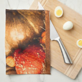 カボチャとグルメキッチンタオルでまだ生きる キッチンタオル (四つ折り)