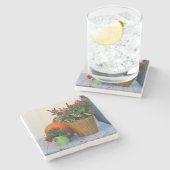 カボチャとコショウ植物 – Martha's Vineyard ストーンコースター (横)