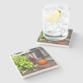 カボチャとコレウス – Martha's Vineyard ストーンコースター (横)