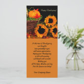 カボチャとサンフラワーの感謝祭グリーティングカード シーズンカード (スタンド正面)