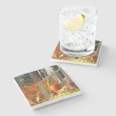 カボチャとシダ – マーサのブドウ畑 ストーンコースター (横)