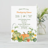 カボチャとスカッシュの恵みの感謝祭ディナー 招待状 (スタンド正面)