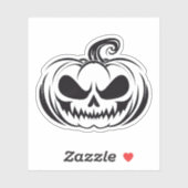 カボチャとスカル顔ステンシル シール (シート)