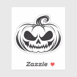 カボチャとスカル顔ステンシル シール