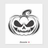 カボチャとスカル顔ステンシル シール (シート)