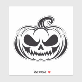 カボチャとスカル顔ステンシル シール