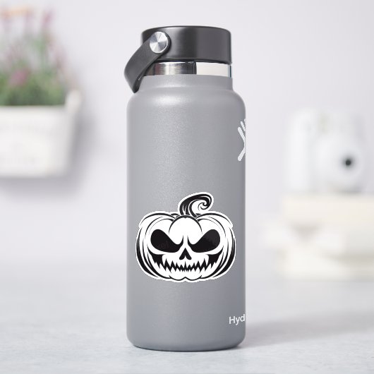 カボチャとスカル顔ステンシル シール (HydroFlask)