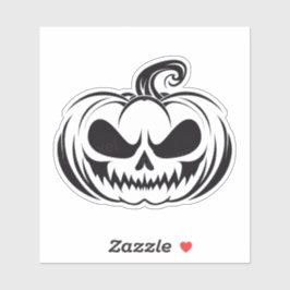 カボチャとスカル顔ステンシル シール