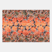 カボチャとスカル ラッピングペーパーシート (正面3)