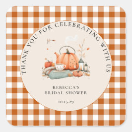 カボチャとスパイスと全てのいい赤ちゃんシャワー スクエアシール