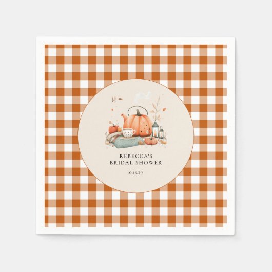 カボチャとスパイスと全てのいい赤ちゃんシャワー スタンダードカクテルナプキン (正面)