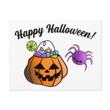 カボチャとスパイダーハッピーハローウィン