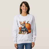 カボチャとセーターのかわいいチワワ スウェットシャツ (正面フル)