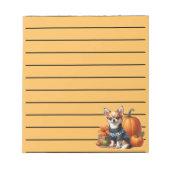 カボチャとセーターのかわいいチワワ ノートパッド (正面)