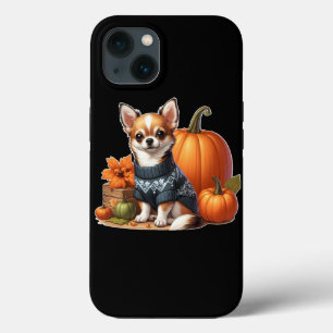 カボチャとセーターのかわいいチワワ iPhone 13ケース