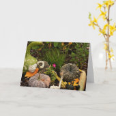 カボチャとデジタルアートカード カード (黄色い花)