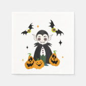 カボチャとドラキュラ スタンダードカクテルナプキン (正面)