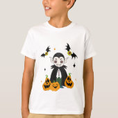 カボチャとドラキュラ Tシャツ (正面)