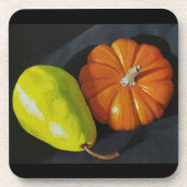 カボチャとナシのプラスチックのコースター コースター (正面)