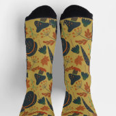 カボチャとニンジンのシームレスなパターンラッピングパップ ソックス (上部)
