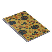 カボチャとニンジンのシームレスなパターン ノートブック (右側)