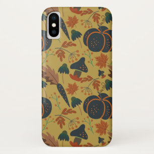 カボチャとニンジンのシームレスなパターン iPhone X ケース