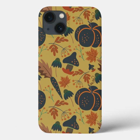 カボチャとニンジンのシームレスなパターン Case-Mate iPhoneケース (裏面)