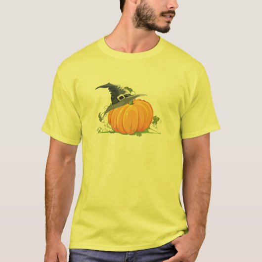 カボチャとハットハロウィンシャツ Tシャツ (正面)