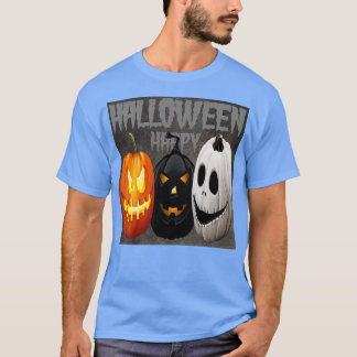 カボチャとハッピーハローウィンハロウィーン Tシャツ