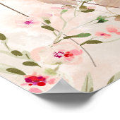 カボチャとバーガンディ赤ちゃんシャワー歓迎サイン ポスター (角)