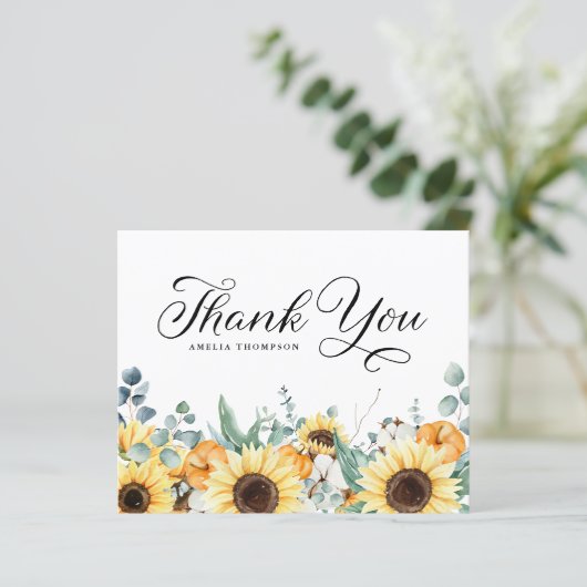 カボチャとヒマワリ秋ベビーシャワーありがとう (スタンド正面)