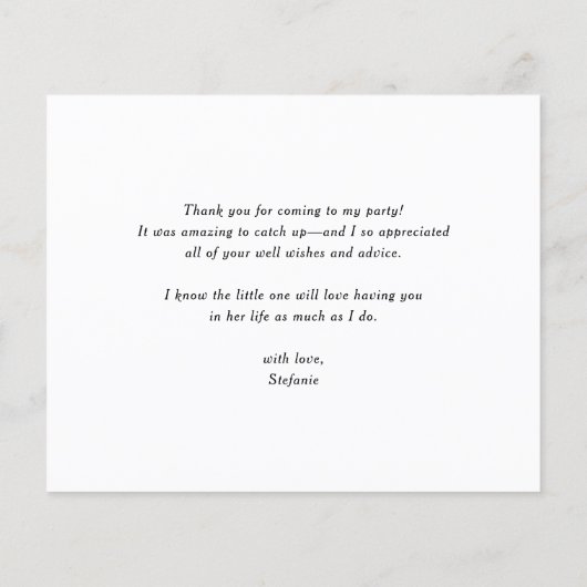 カボチャとヒマワリ秋ベビーシャワーありがとう (裏面)