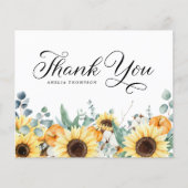 カボチャとヒマワリ秋ベビーシャワーありがとう (正面)