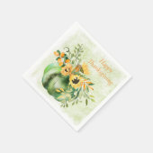 カボチャとヒマワリ秋紙ナプキン スタンダードカクテルナプキン (角)