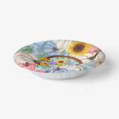 カボチャとヒマワリ秋 ペーパーボウル (傾斜あり)