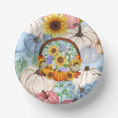 カボチャとヒマワリ秋 ペーパーボウル (正面)
