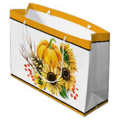 カボチャとヒマワリ秋 ラージペーパーバッグ (裏面アングル)