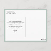 カボチャとヒマワリ赤ちゃんシャワーありがとう ポストカード (裏面)