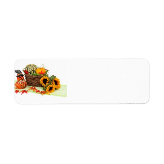 カボチャとヒマワリ ラベル (正面)