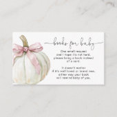 カボチャとピンクボウの本ベビーカード エンクロージャーカード (正面)