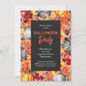 カボチャとフローラハローウィンパーティ 招待状 (正面)