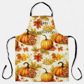 カボチャとブドウ幸せな感謝祭 エプロン (正面)