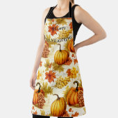 カボチャとブドウ幸せな感謝祭 エプロン (インサイチュ)