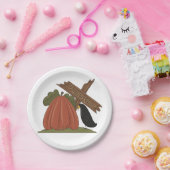 カボチャとブラックバード ペーパープレート (パーティー)